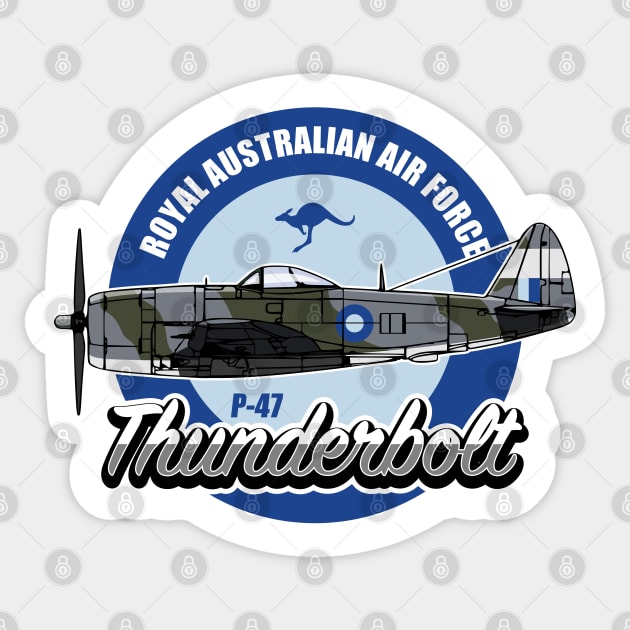 RAAF P-47 Thunderbolt Sticker by TCP